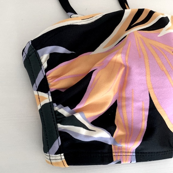 ☀️KONA SOL Tropical Print Bandeau Bikini Top Sz XL - Picture 3 of 9